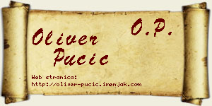 Oliver Pučić vizit kartica